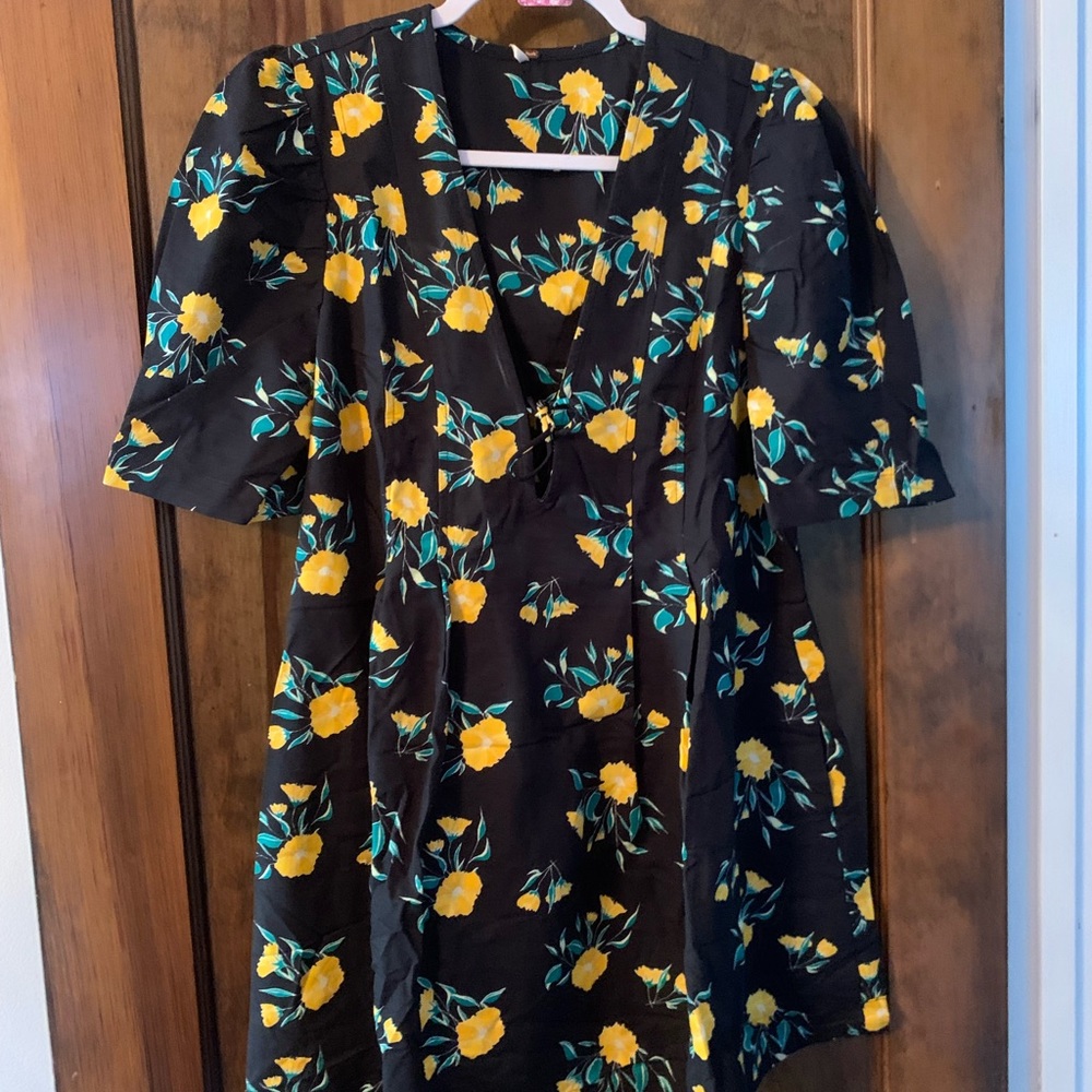 NWT Free People Adelle Floral Printed Mini Dress - Picture 5 of 7